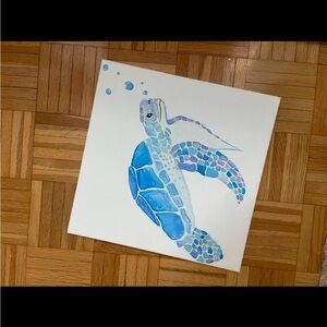 Blue Sea Turtle Wall Art